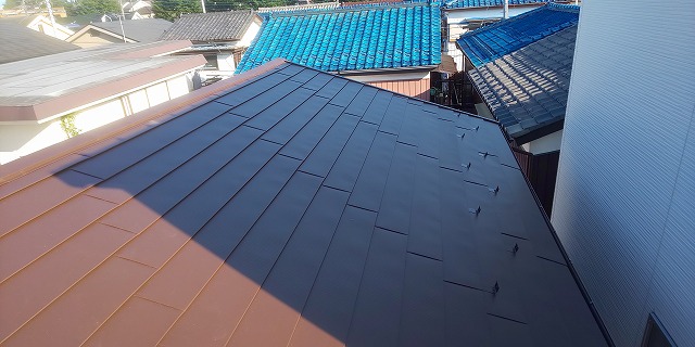 金属屋根工事施工例